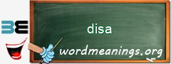 WordMeaning blackboard for disa